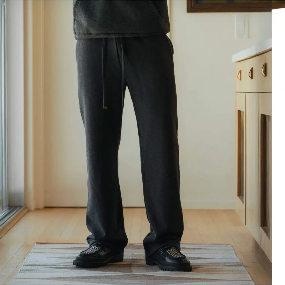 Talentless Men’s Heather Straight Leg Sweatpants – Charcoal Heather L Fleece